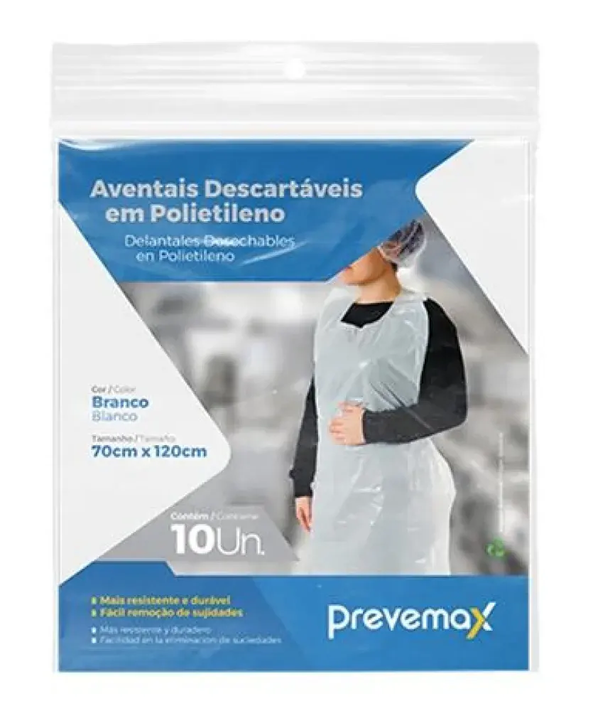 Avental descartável polietileno 10 peç Worker — fotografia de referência