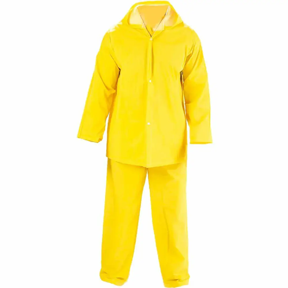 Conjunto capa de chuva italiano amarelo g Worker — fotografia de referência