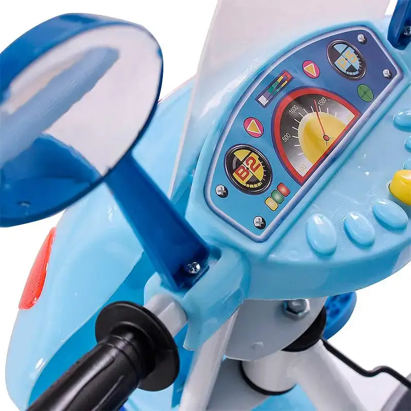 Triciclo infantil moto com capota azul BEL BEL FIX — fotografia 5