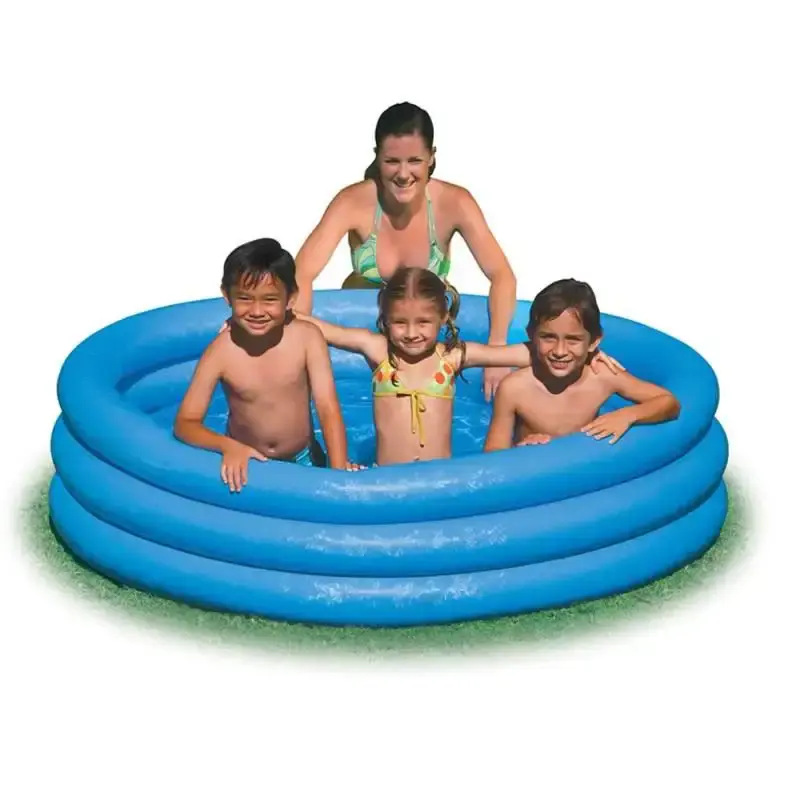 Kit natação piscina inflável 330L + boia braço + touca silicone + óculos espelhado com pre — fotografia 6