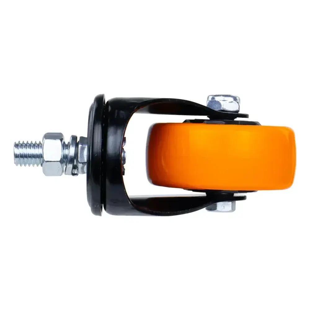 Rodízio parafuso poliuretano 125MM laranja Worker — fotografia 12