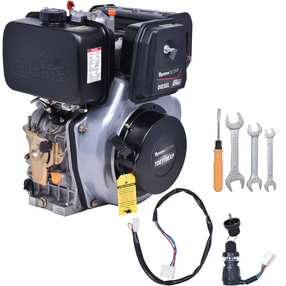 Motor Toyama diesel TDE110EXP - 11.0HP - 4T -Eixo 1 chaveta/rosca - multiuso - part.eletr.
