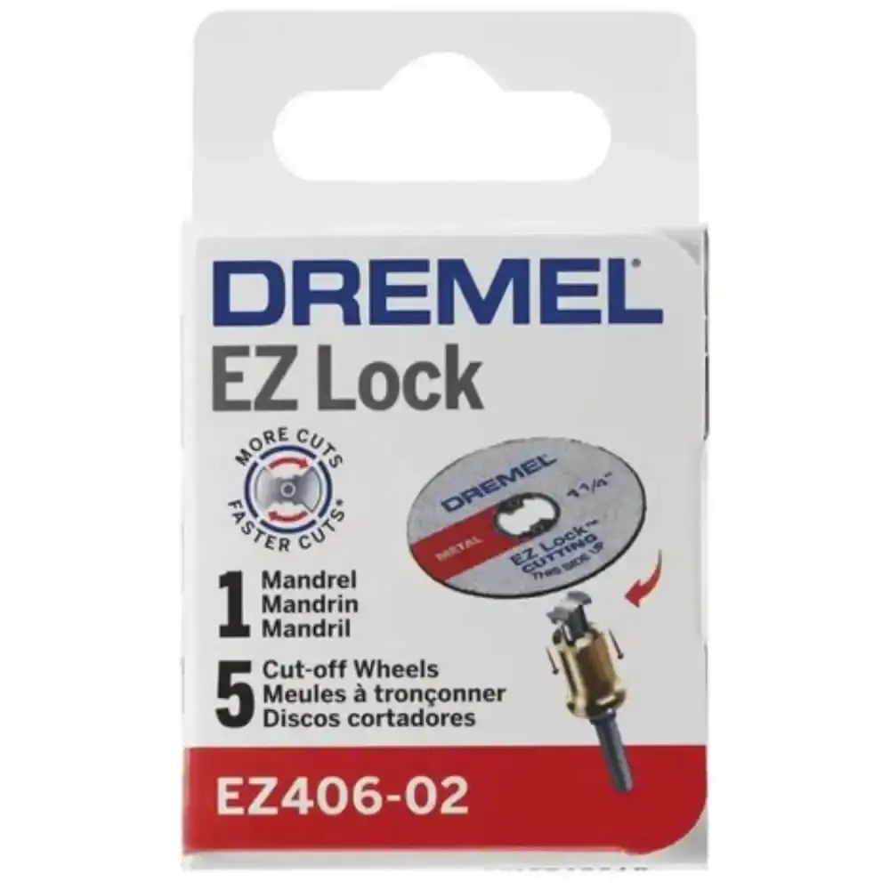 Mandril EZ lock EZ406-02 com 5 discos de corte 38MM para metal Dremel — fotografia 4
