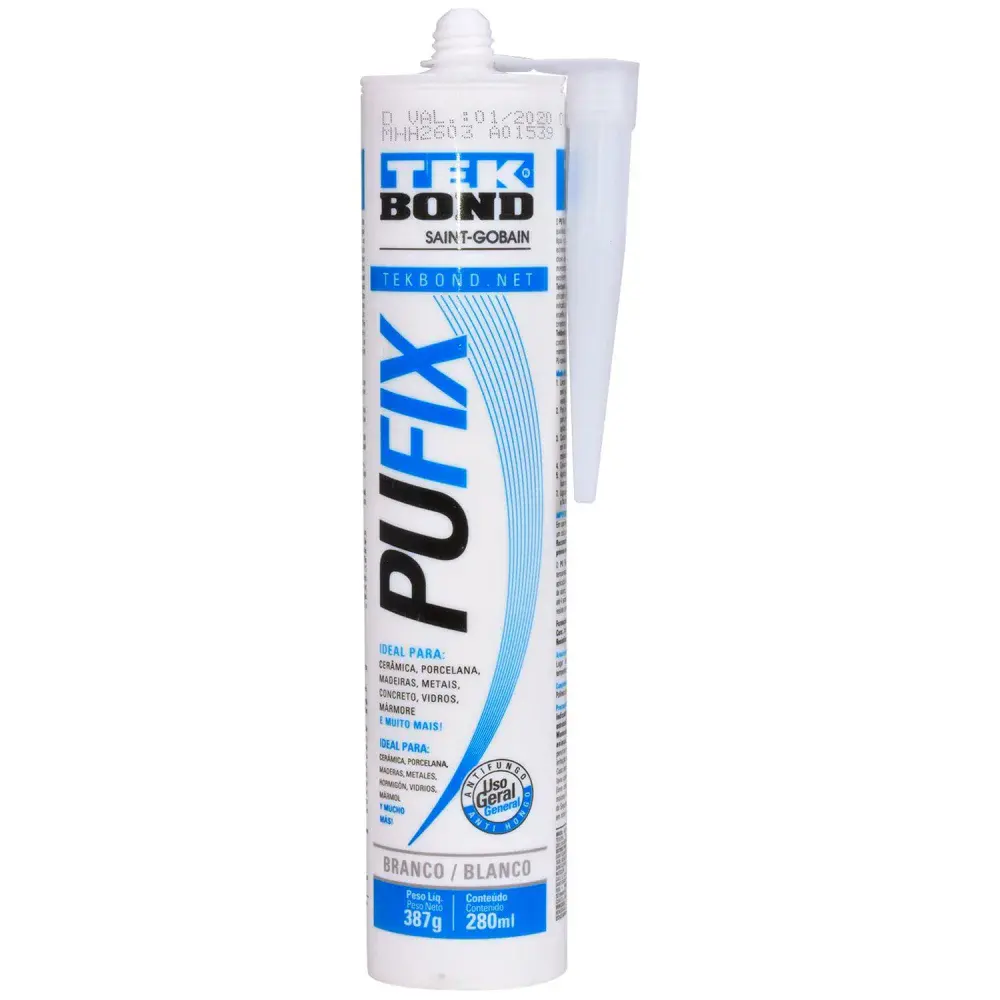 Adesivo multiuso PU40 fix branco 280ML Tekbond