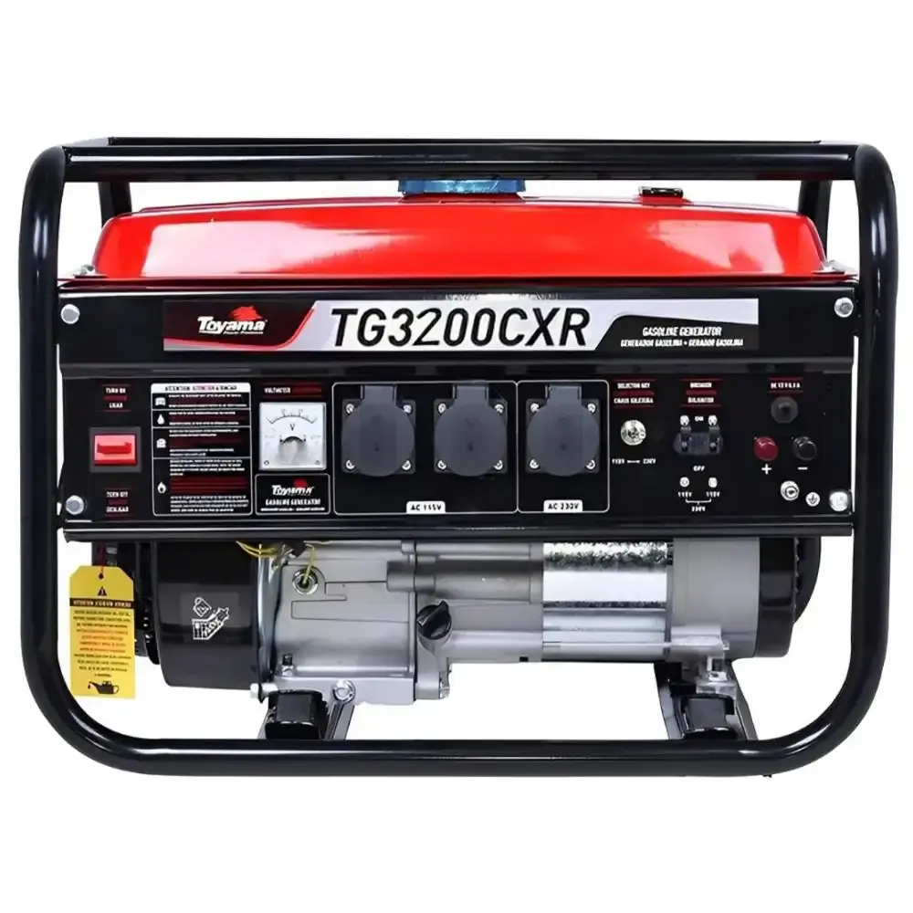 Gerador de energia a gasolina 3,1 kva bivolt partida manual TG3200CXR Toyama com parafusadeira 4,8V torque 3NM evald — fotografia 8