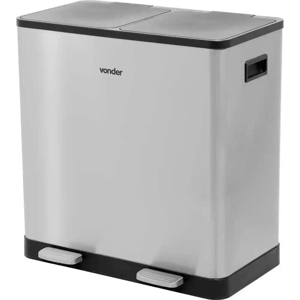 Lixeira dupla retangular 30 litros vonder Vonder Cross
