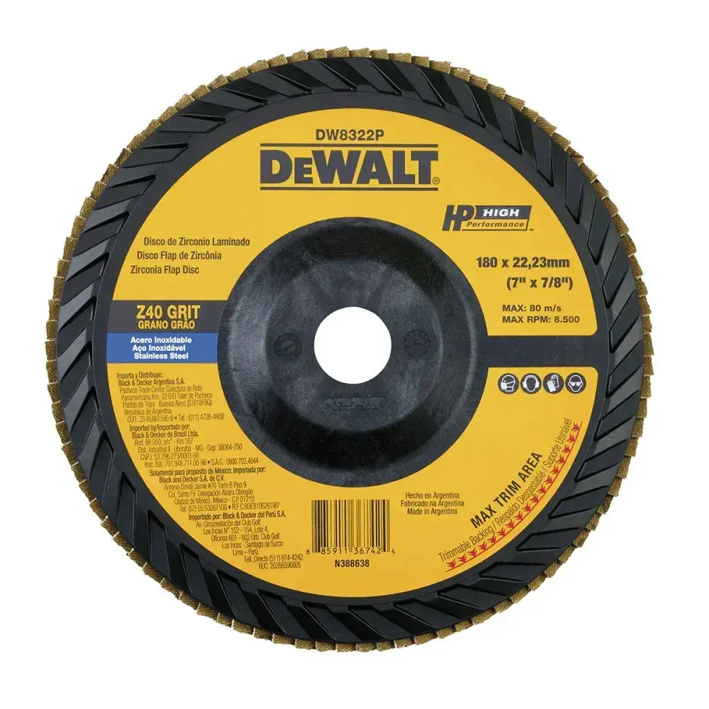Dico flap reto em plástico G40 7”X7/8” Dewalt — fotografia 4
