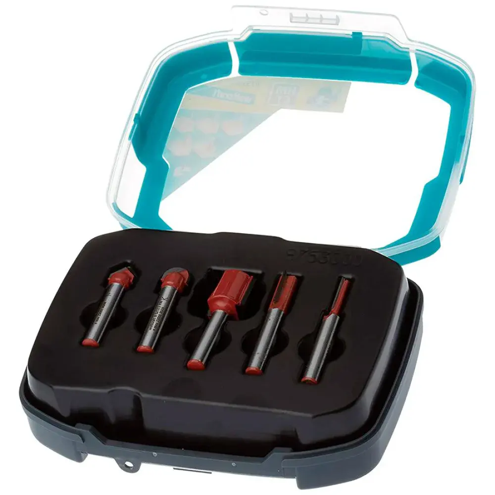 Jogo com 5 fresas para tupia perfil ranhura 875300 Wolfcraft