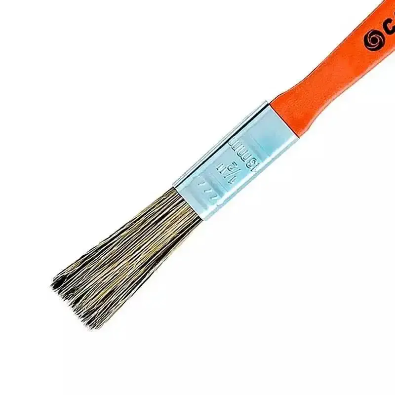 Pincel trincha 1/2 pol laranja cerdas gris kit 5 peças Castor — fotografia 3