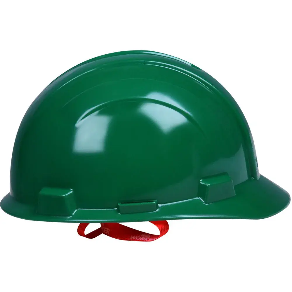 Capacete de proteção industrial verde modelo max Worker — fotografia 3