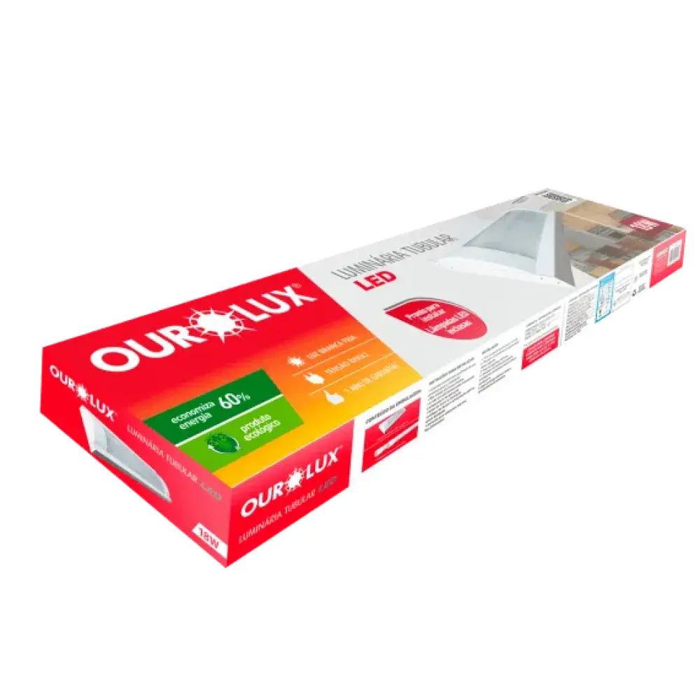 Lâmpada led tubular T8 18W bivolt orolux Ourolux — fotografia 2