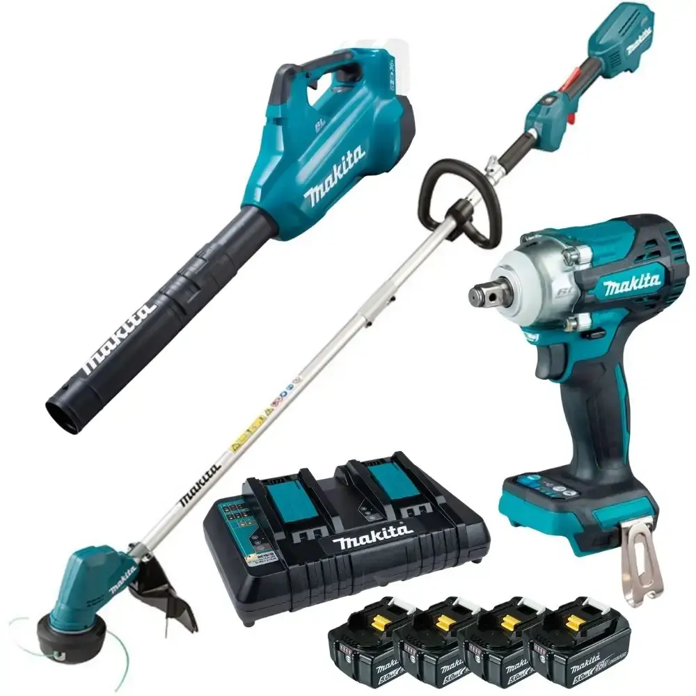 Soprador de folhas chave de impacto 1/2POL roçadeira corte 30CM 4 baterias 18V carregador Makita