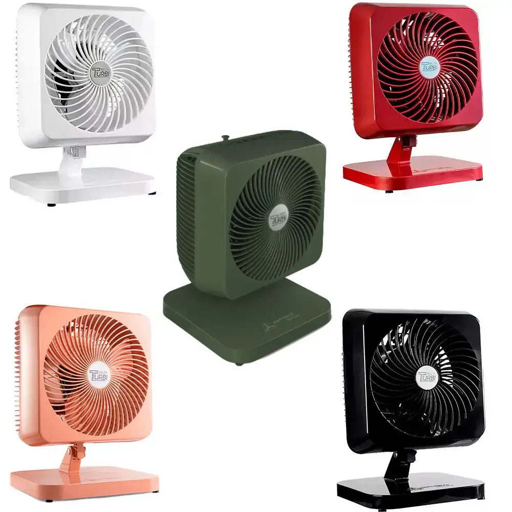 Ventilador de mesa 3 pás 140W turbi max decorativo várias cores Venti-delta 110 V Branco
