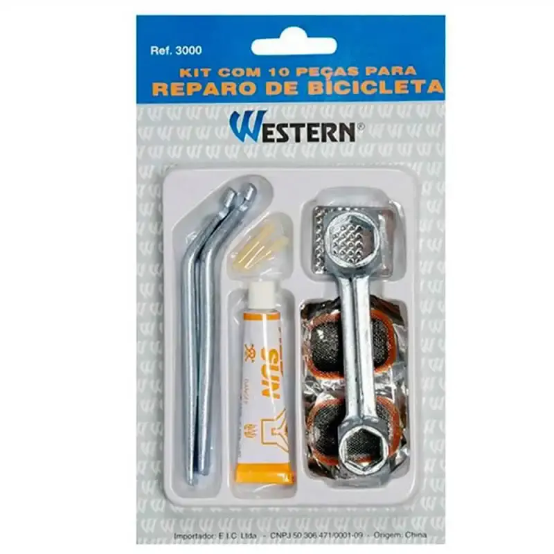 Kit reparo para pneus de bicicleta com 10 peças Western — fotografia 3