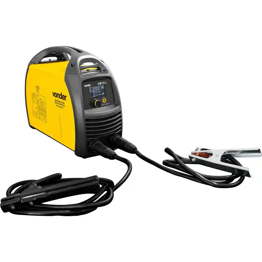 Máquina inversora de solda com eletrodo e TIG 200 a RIV 240 PFC display digital LCD 85 v a 265 v Vonder — fotografia de referência