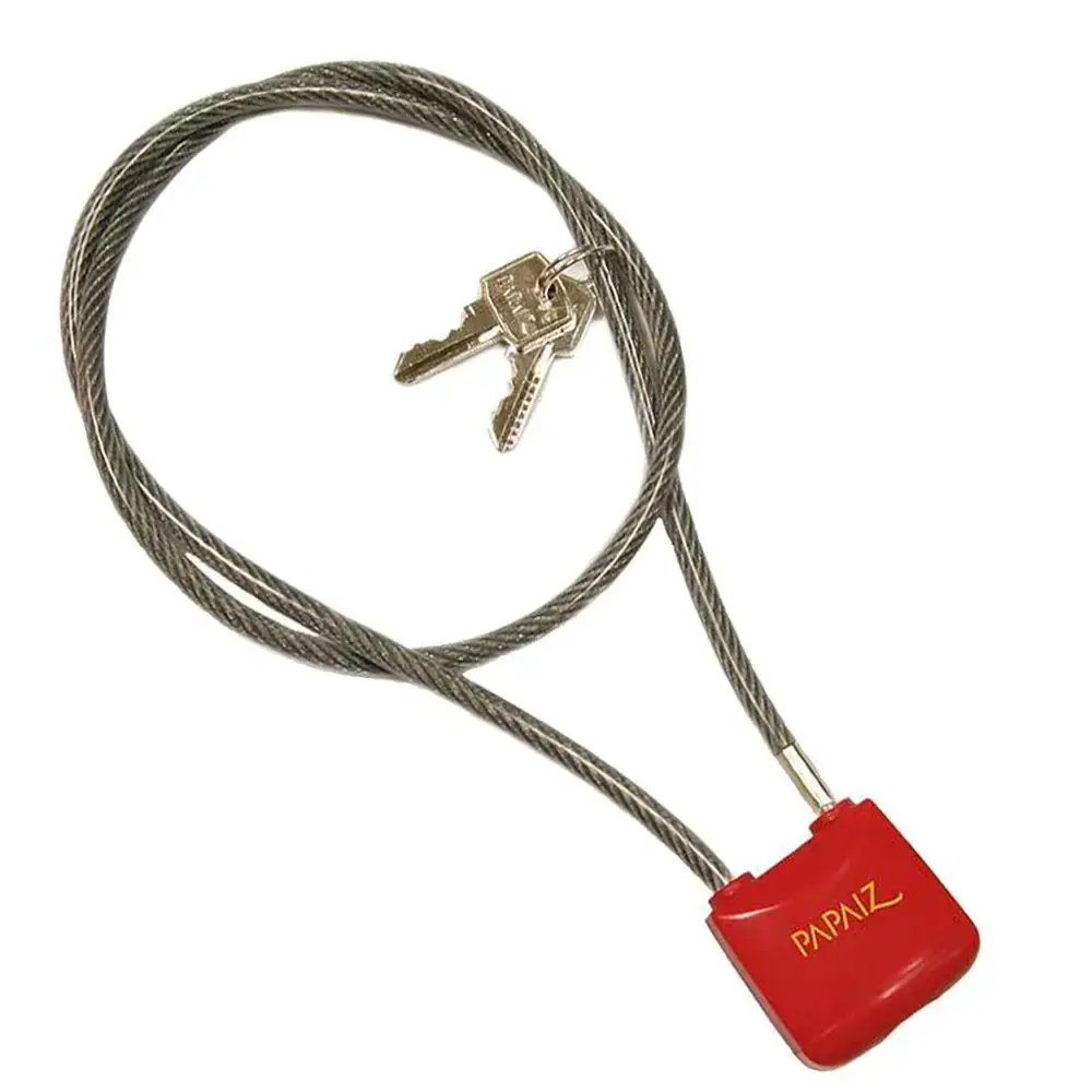Cadeado com cabo de aço urban 30/800MM vermelho 0110303SMVM Papaiz