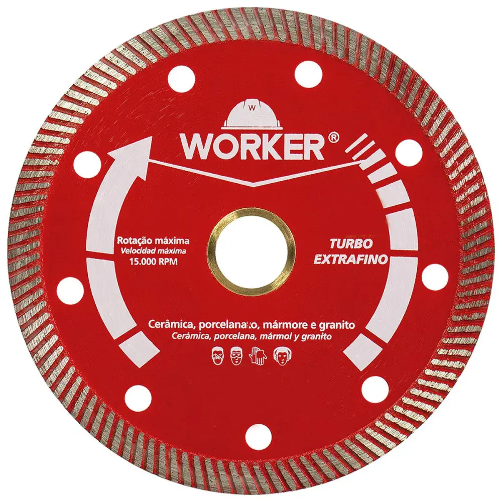 Disco diamantado porcelanato 110X20MM turbo extrafino Worker