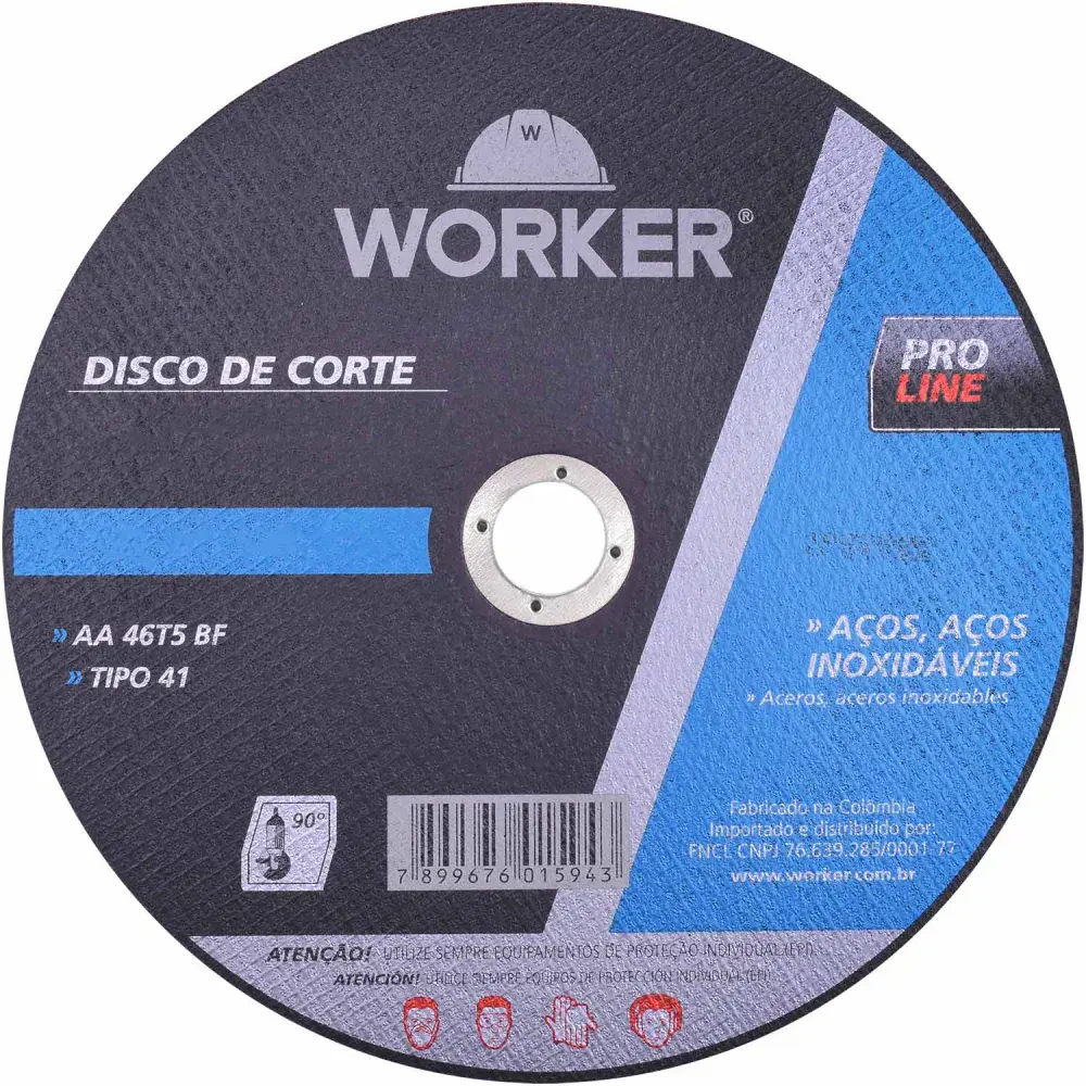 Disco corte 7,6/8 inox Worker