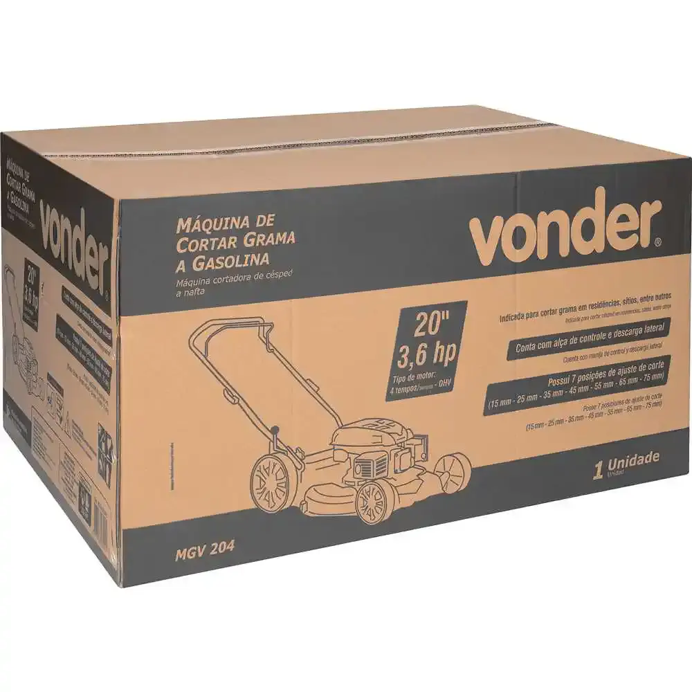 Cortador de grama a gasolina 20POL 3,6HP MGV-204 Vonder — fotografia 5