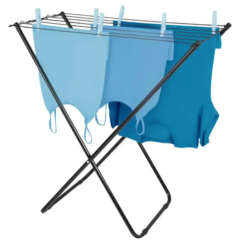 Varal de Chão Slim 79 x 42 x 79 CM Preto 6215 MOR — fotografia 6