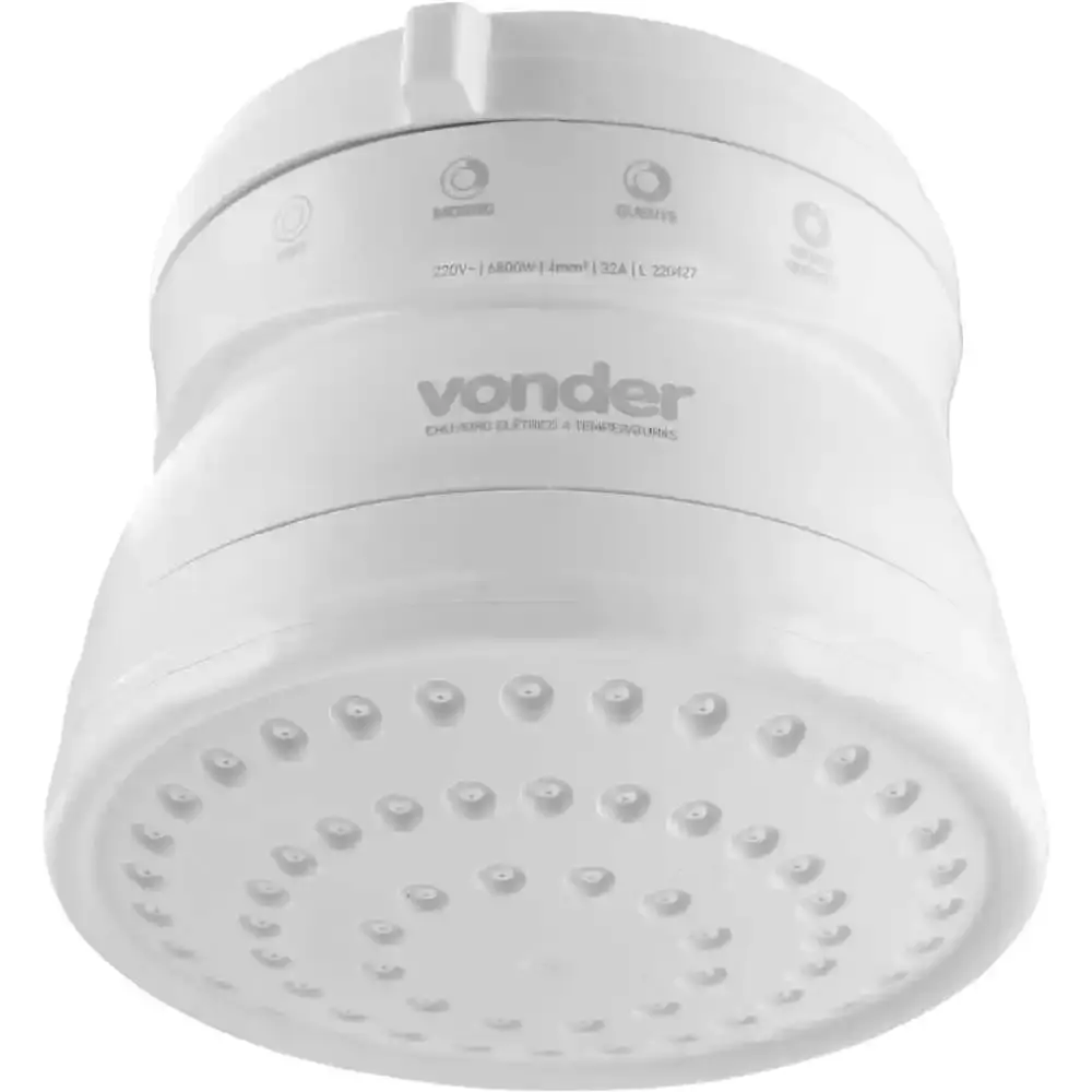 Ducha com 4 temperaturas 6800W 220V branca Vonder — fotografia 9