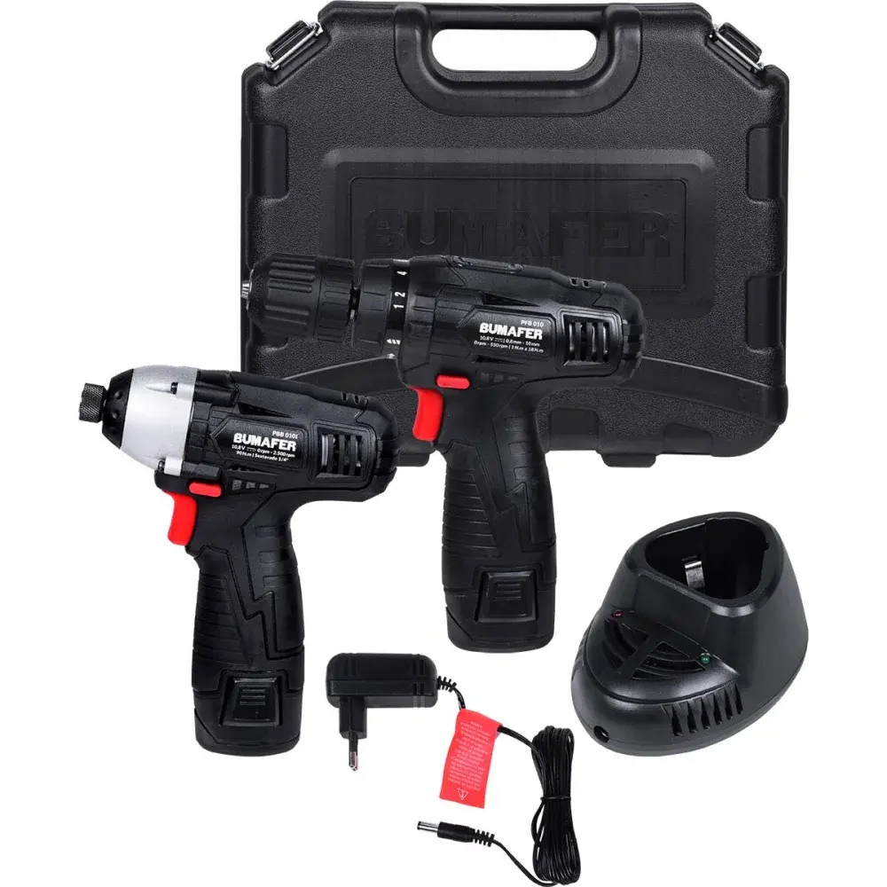 Furadeira parafusadeira impacto à bateria 1/4 20V Bumafer