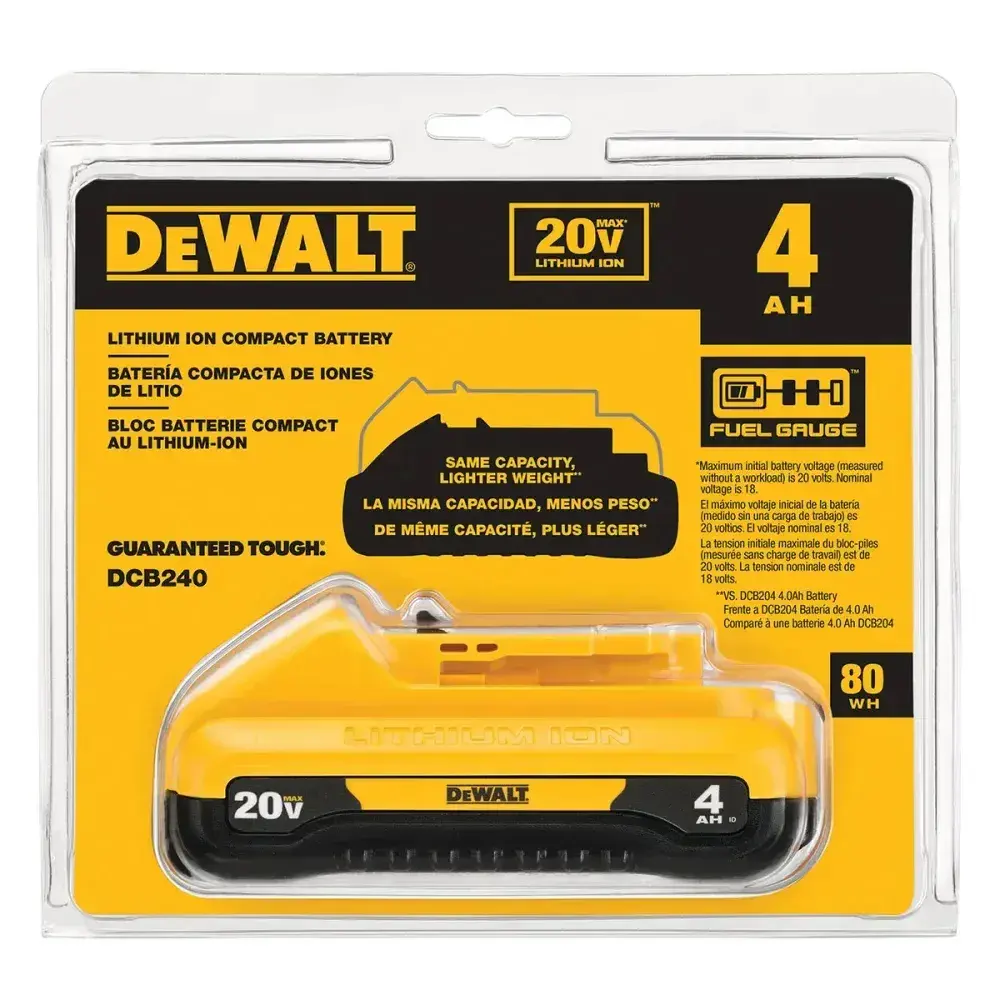 Bateria li-ion compacta xr 4AH 20V max Dewalt — fotografia 6