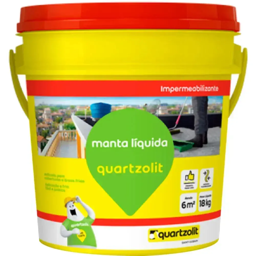 Impermeabilizante manta líquida branca 18KG Quartzolit — fotografia 2