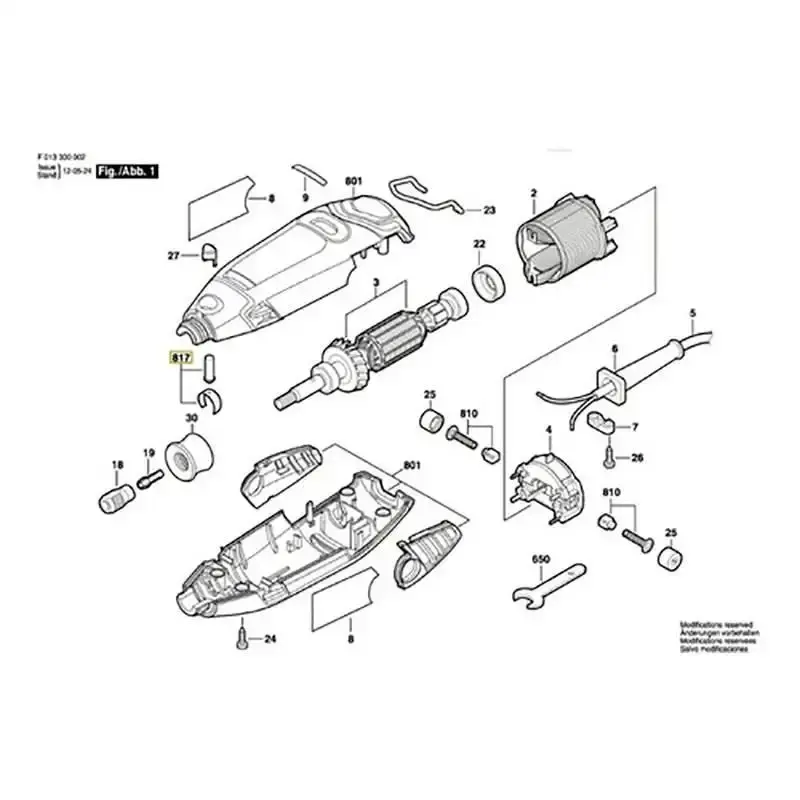 Pino trava para mini retífica 300 / 3000 2610009839 Dremel — fotografia 4