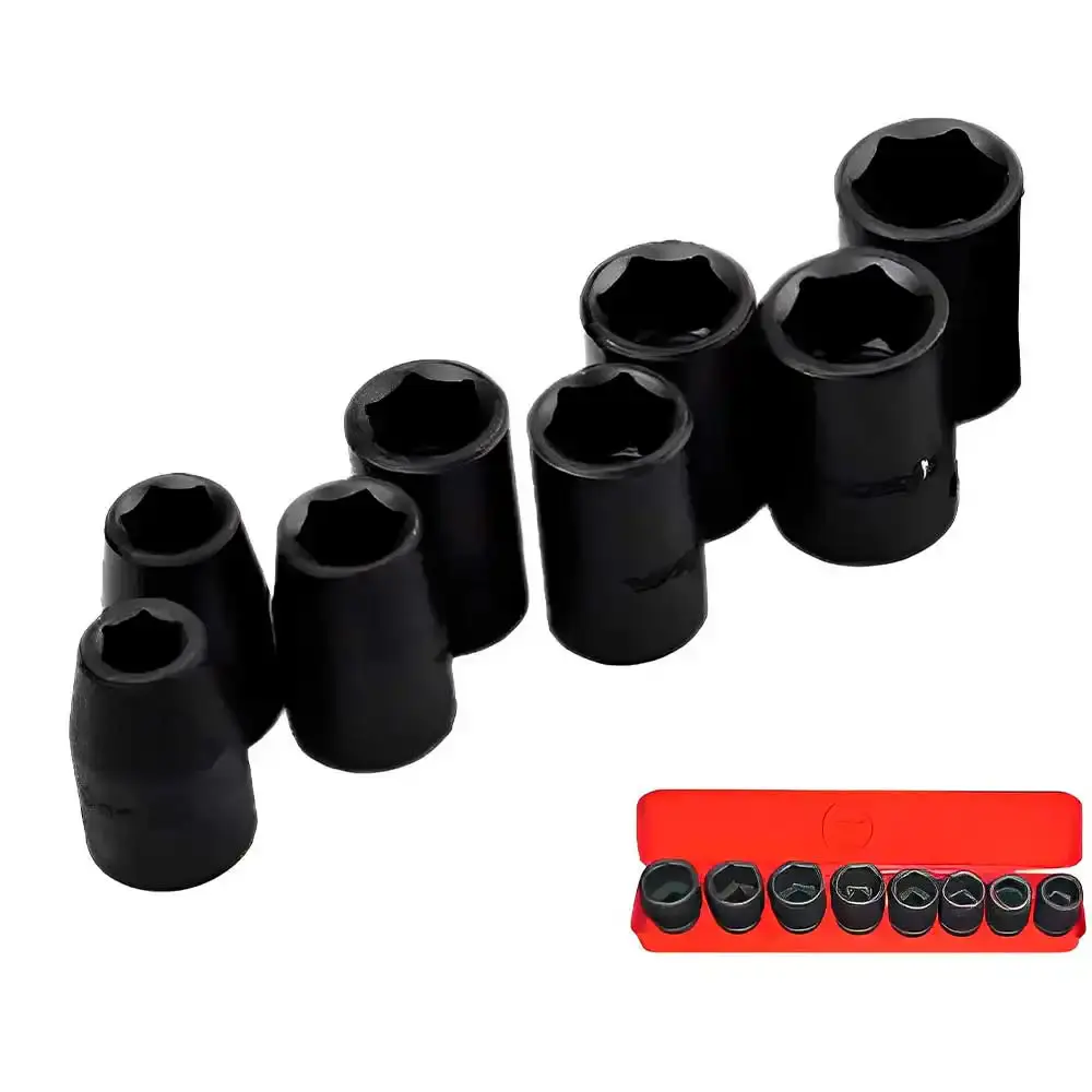 Jogo de soquetes de impacto 3/4 POL de 26 à 38 MM com 8 peças IS 6003 Puma — fotografia de referência