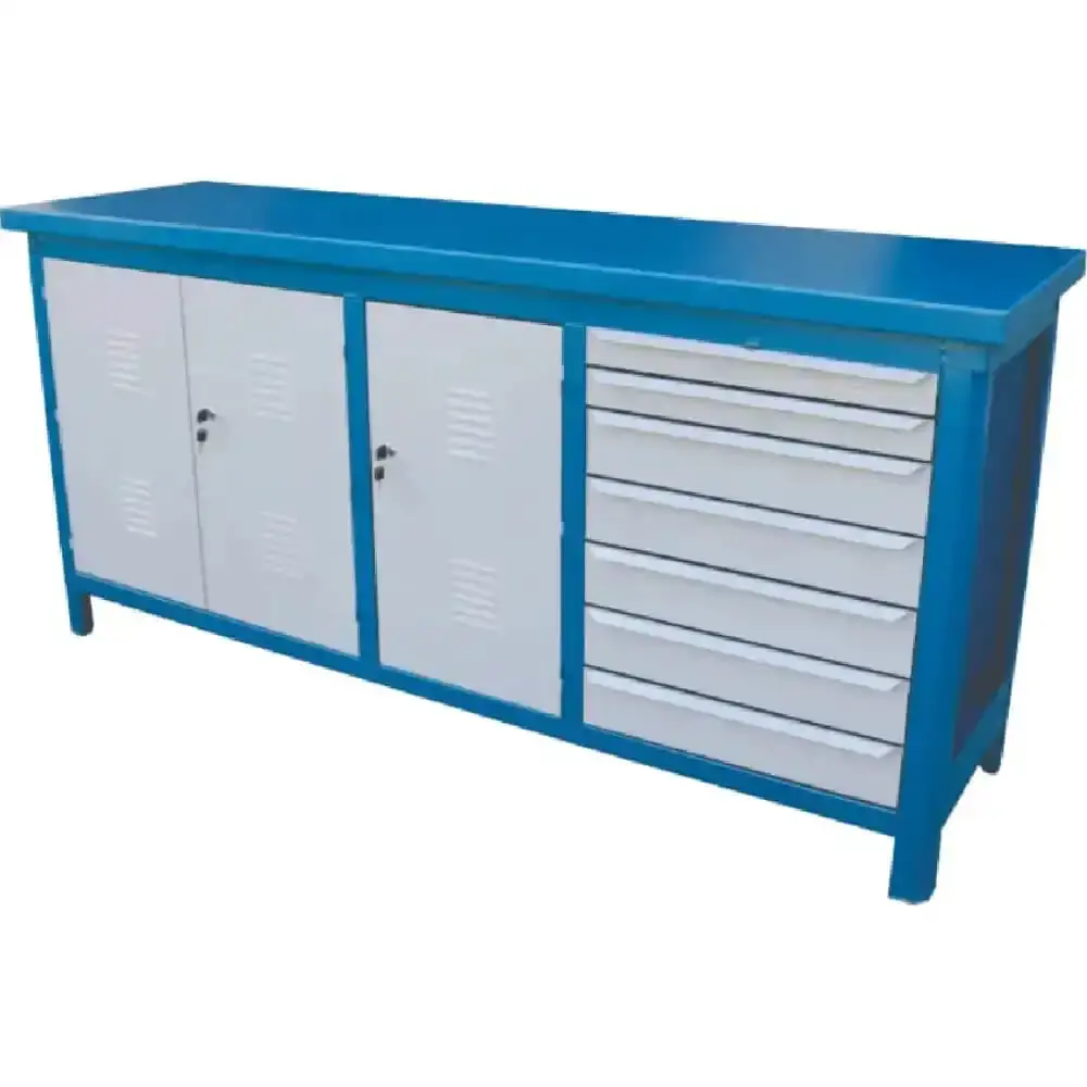 Bancada fechada com 7 gavetas 190X55X86CM 207AF Fercar