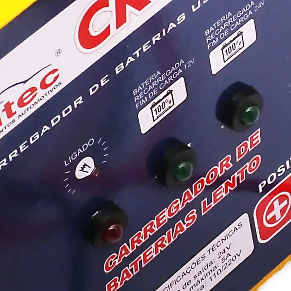 Carregador de bateria 5AH 12V/24V em série bivolt CK24A5 Kitec — fotografia 3