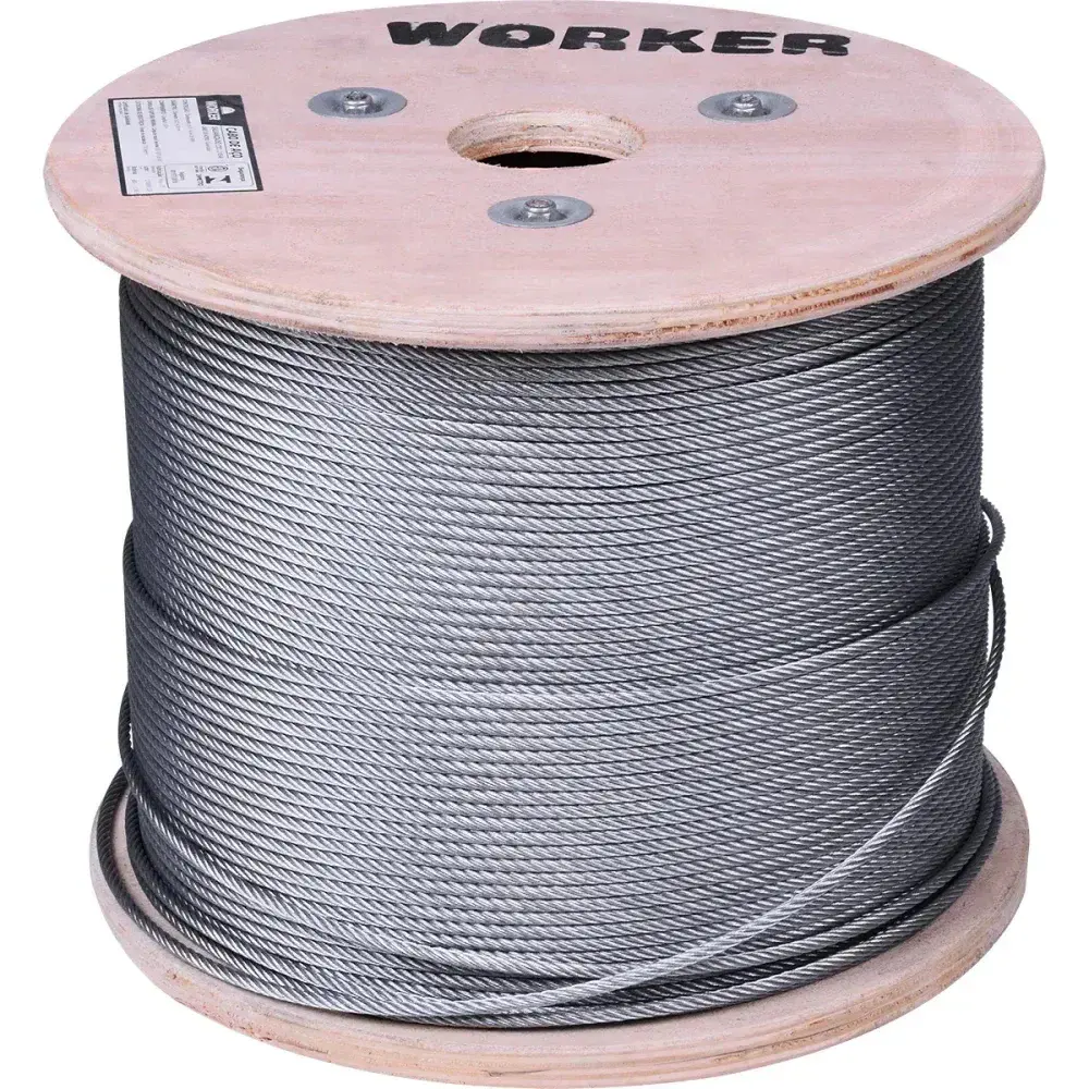 Cabo de aço 6X19 5/32 galvanizado 500M 4,00MM worker Acerosid — fotografia 7