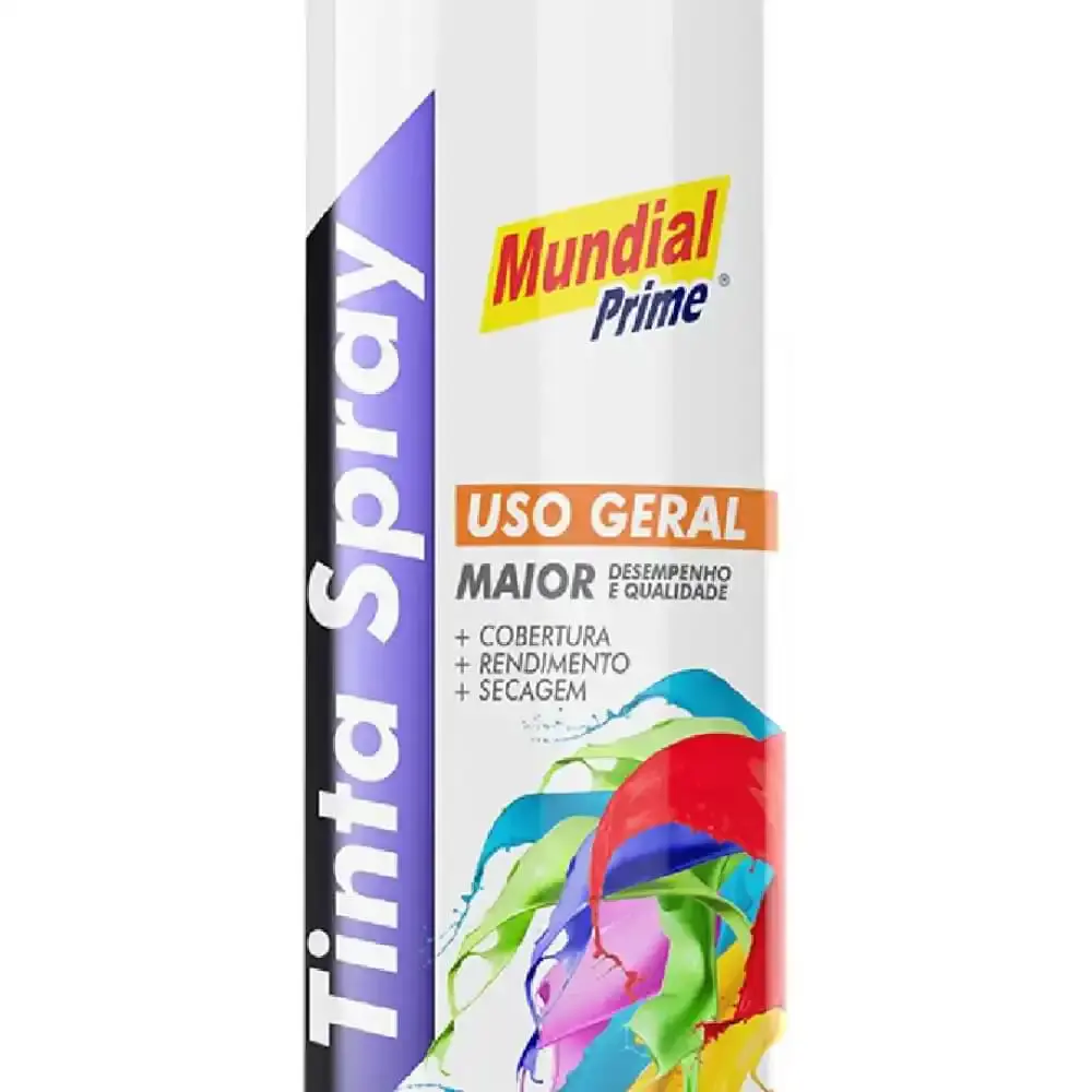 Tinta Spray Semi Brilho preto 400ml Mundial Prime — fotografia 4