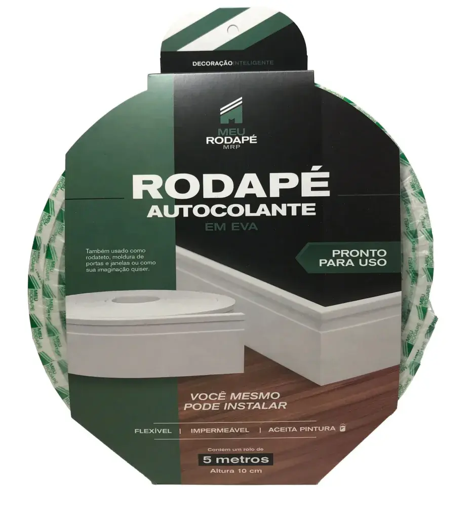 Rodapé eva autocolante 10CM x 5M RP16 meu rodapé — fotografia 5