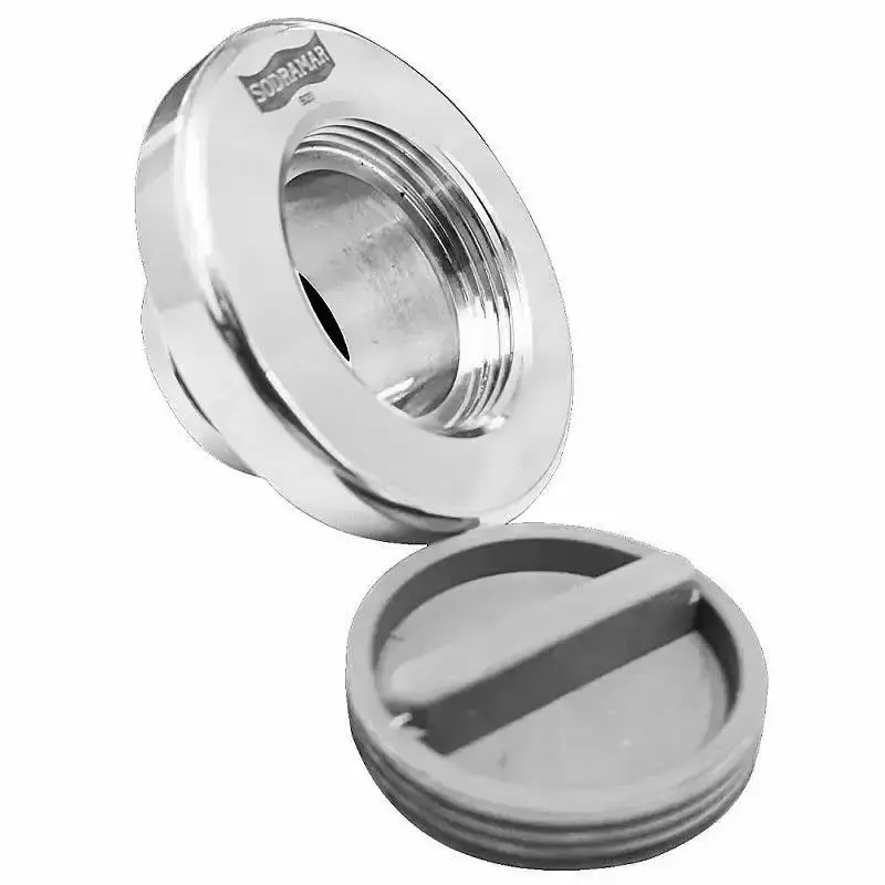 Dispositivo de aspiração 50MM premium flat aço inox 0022968 Sodramar — fotografia de referência