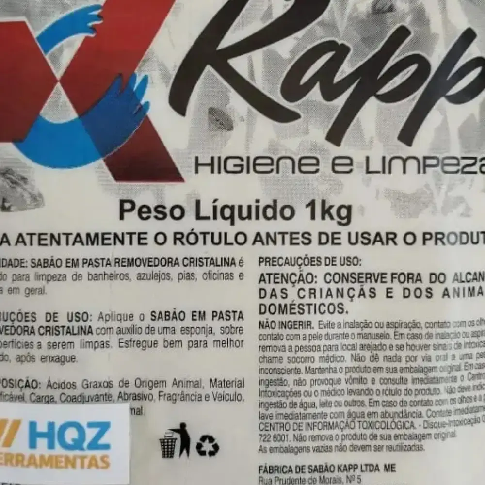 Pasta desengraxante para as mãos 1 kg Kapp — fotografia 4