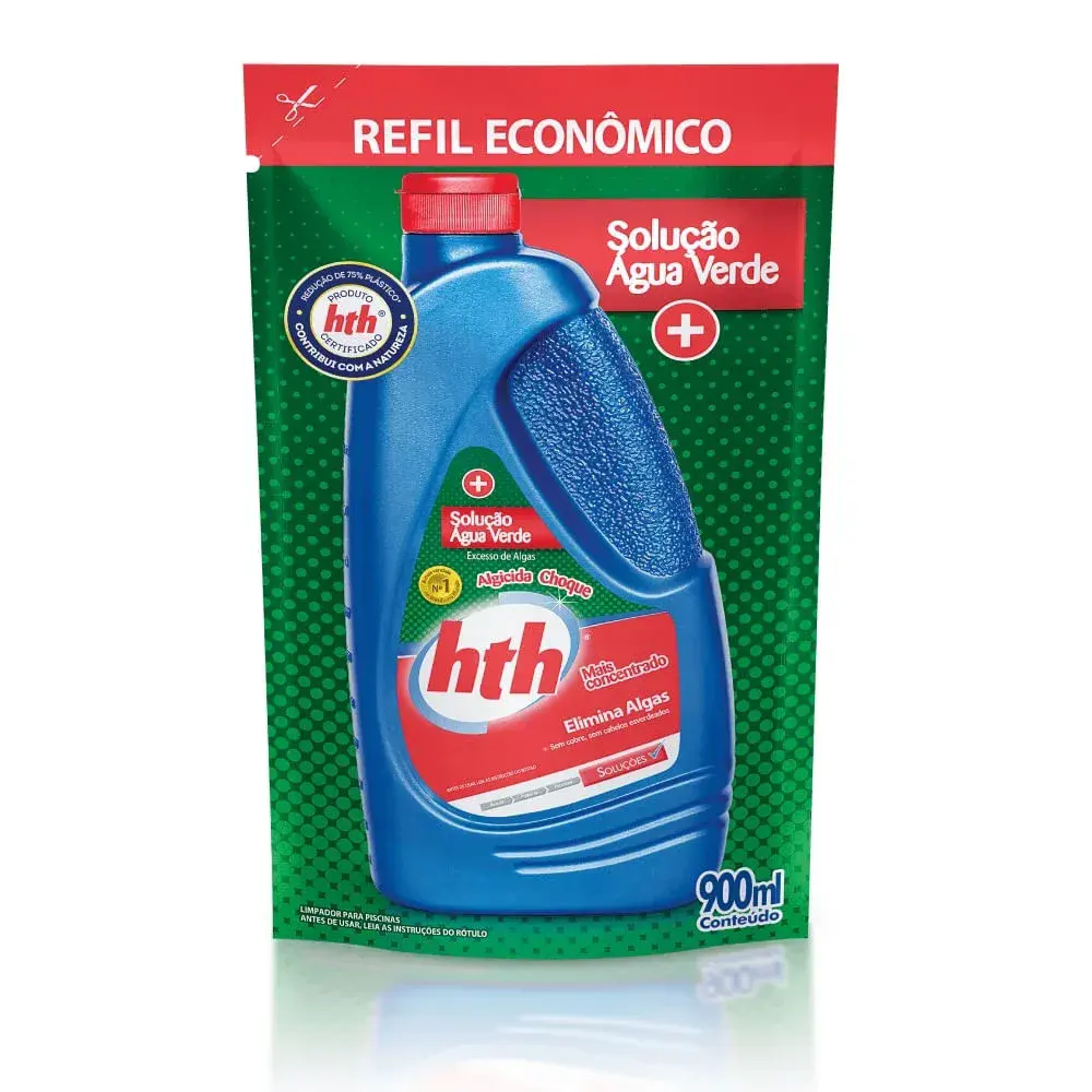 Solução água verde refil 900ML HTH