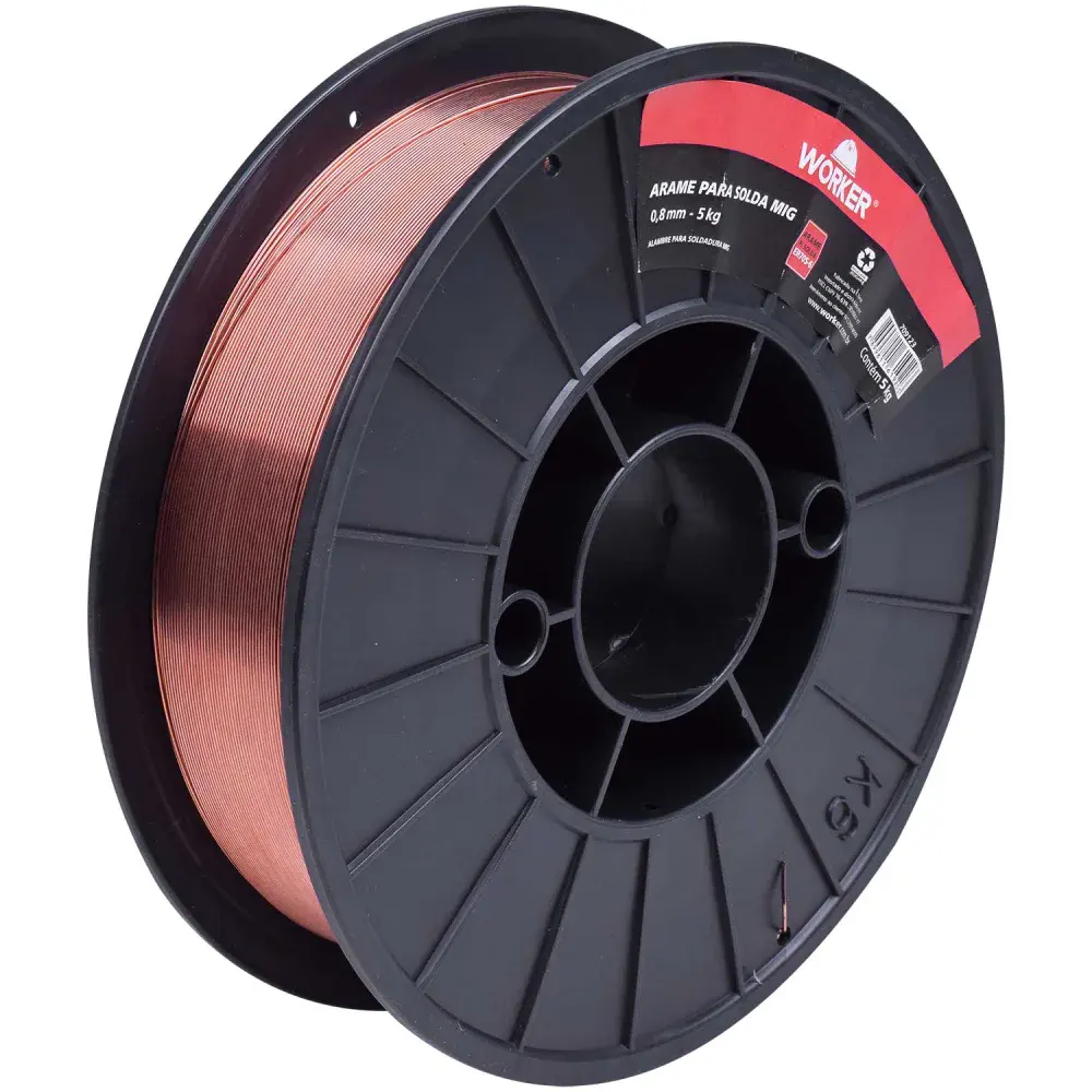 Arame de solda mig 0,8MM carretel 5KG Worker — fotografia de referência