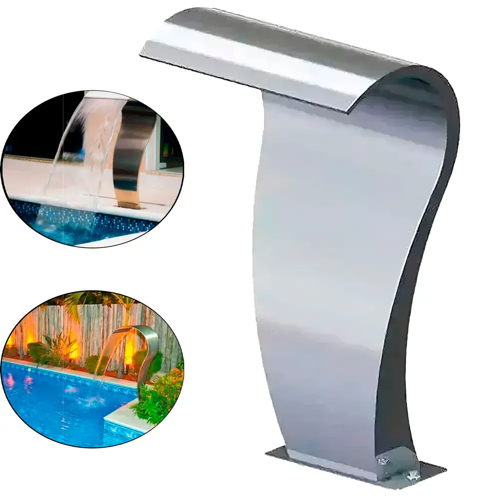 Cascata para piscina em inox canyon pratic JR 019298 Sodramar — fotografia 4