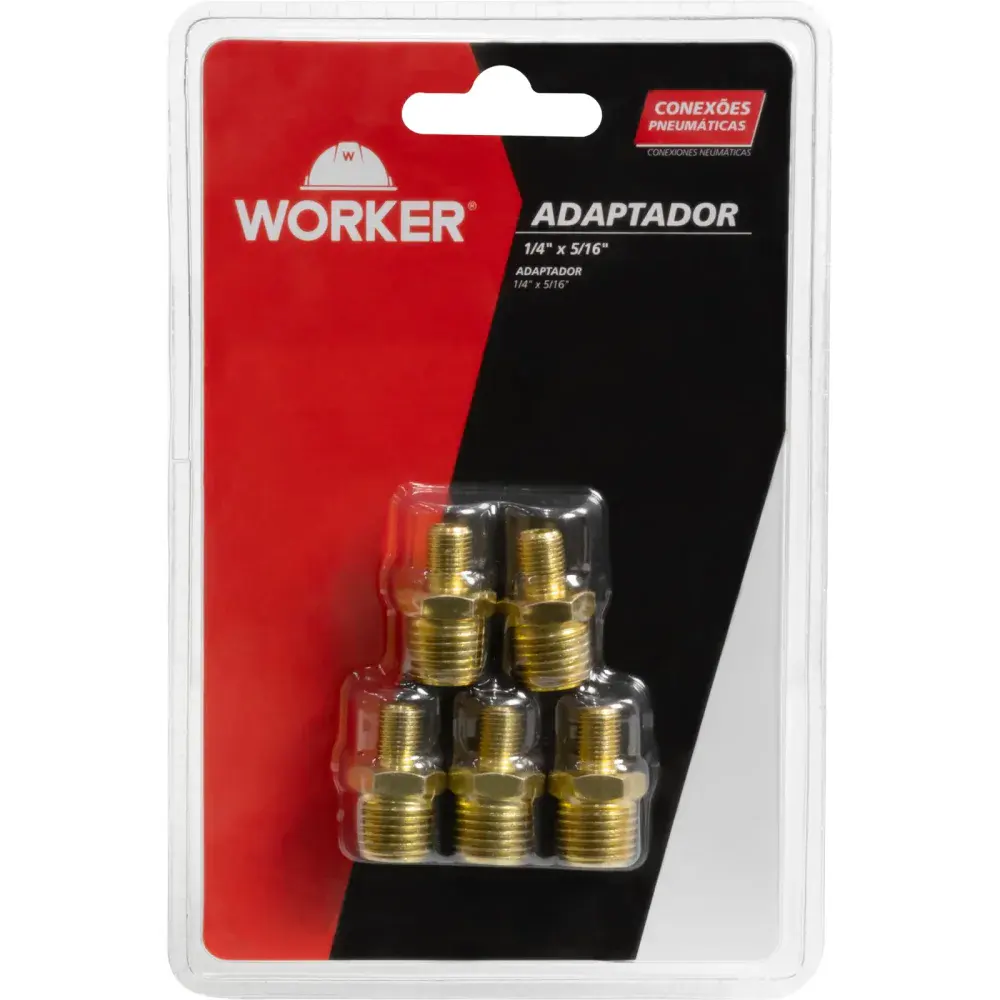 Adaptador npt 1/4"X5/16" 5 peças Worker — fotografia 6