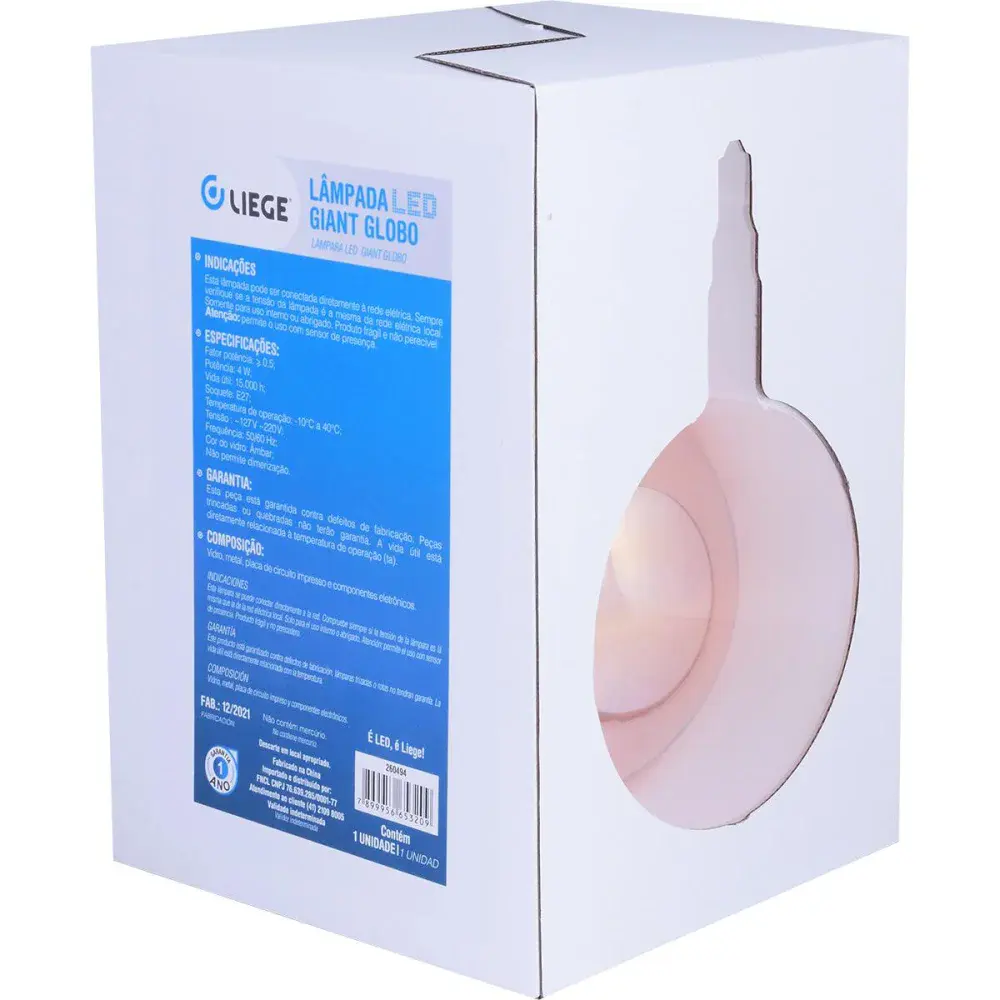 Lâmpada de led giant globo âmbar E27 4W biv Liege — fotografia 5