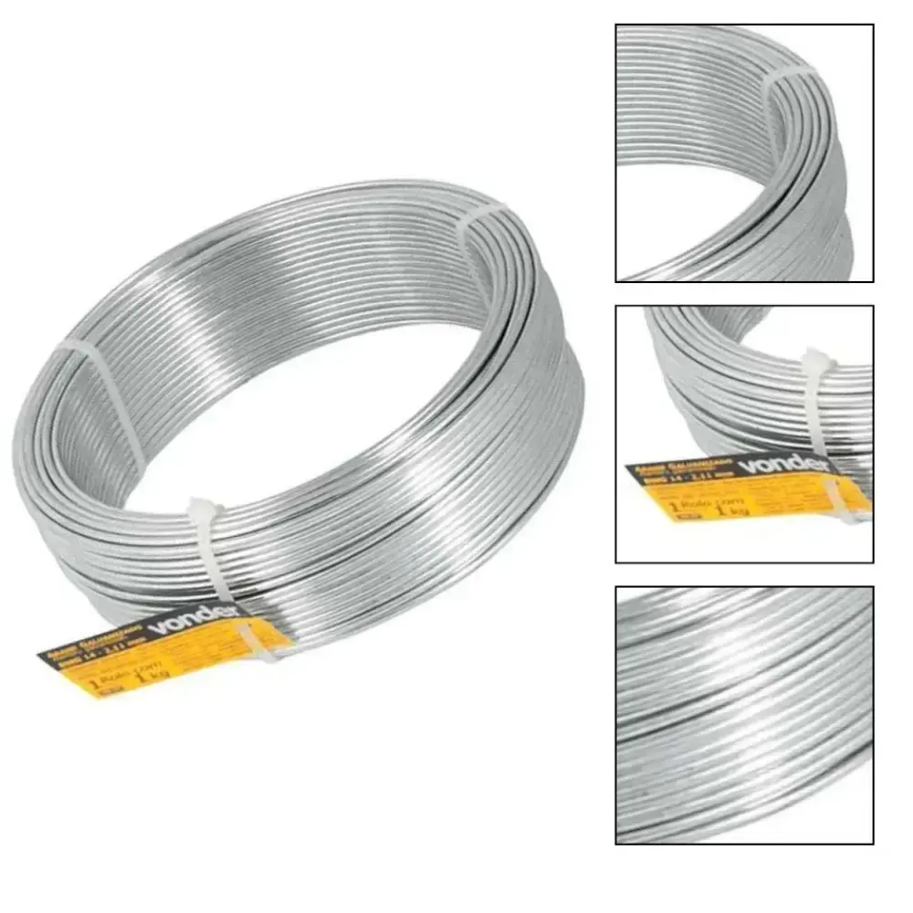 Arame galvanizado 1.65MM rolo 1KG BWG 16 Vonder — fotografia de referência
