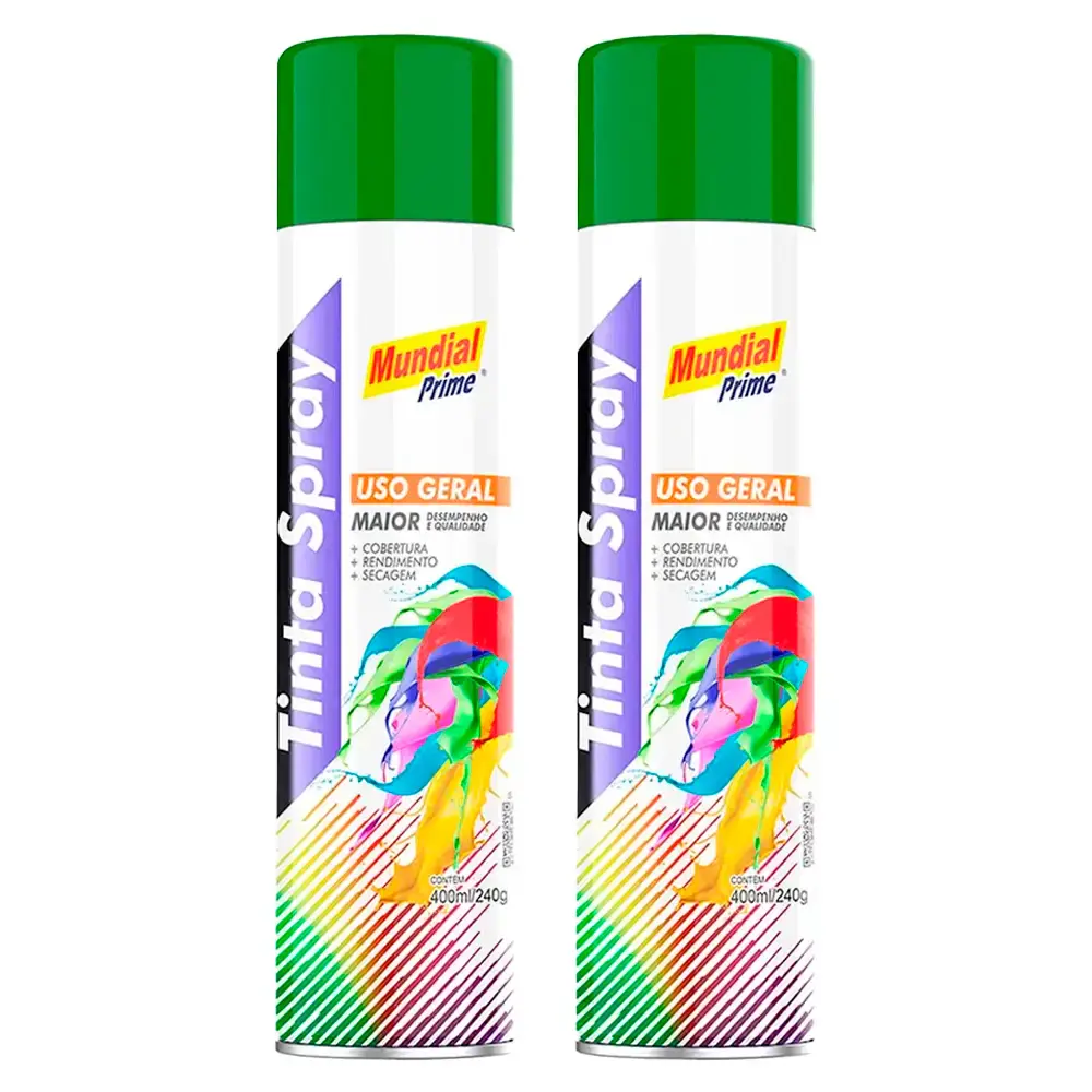 Tinta spray 400ML verde escuro 02 uni mundial prime