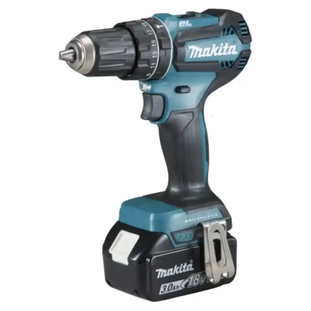 Parafusadeira à bateria 18V C/1 bivolt com impacto 1/2 POL DHP485RF1J Makita — fotografia de referência