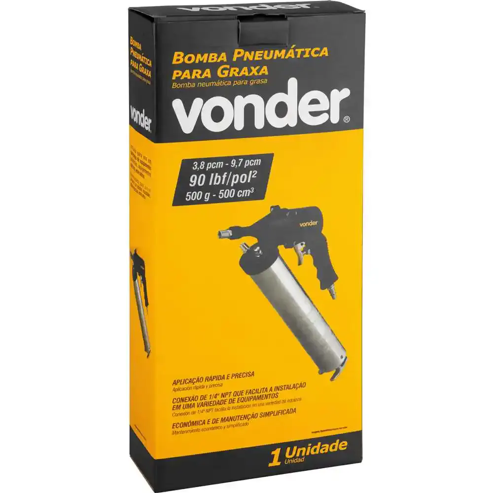 Bomba pneumática para graxa 500G pneumática Vonder — fotografia 6