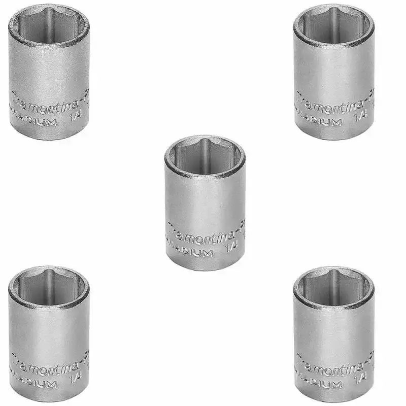 Soquete encaixe 1/4 pol sextavado 4.0 a 13.0 MM kit com 17 peças e maleta Tramontina — fotografia 3