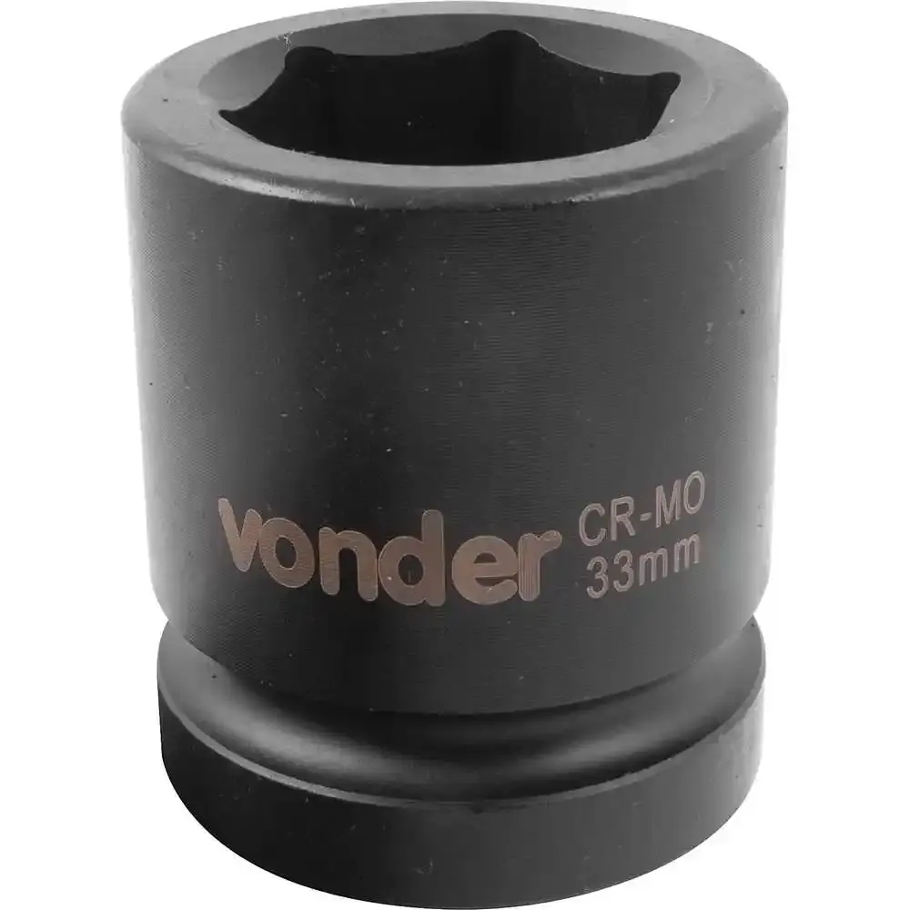 Soquete Sextavado Impacto Encaixe 1 polegada 33MM Cromado VONDER — fotografia 2