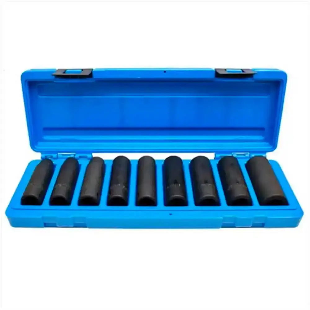 Soquete de Impacto Encaixe 1/2 POL Kit de 10 à 22 MM Longo c/ 9 Peças WAFT — fotografia 3