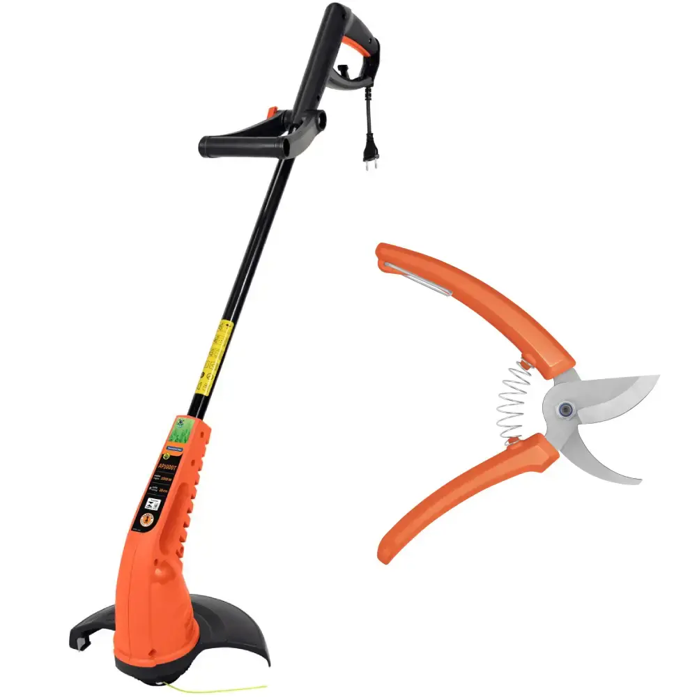 Cortador de grama elétrico 1500W com tesoura poda Tramontina 220 V — fotografia de referência